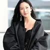 Potret Moon Ga Young Berangkat ke Indonesia Pakai Dress Hitam Ala Lingerie