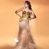 Potret Olla Ramlan di Photoshoot Terbaru, Pamer Body Goals dalam Balutan Gaun Keemasan