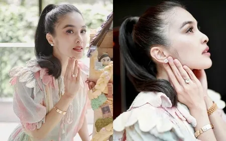 Potret Perhiasan Mentereng Sandra Dewi Kado Ultah Dari Sang Suami, Cincin dan Anting Berlian Super Mewah!