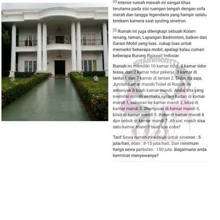 Potret Rumah Super Mewah Lokasi Syuting Sinetron Jadul Harga Sewa Rp 150 Juta Perbulan M Kapanlagi Com
