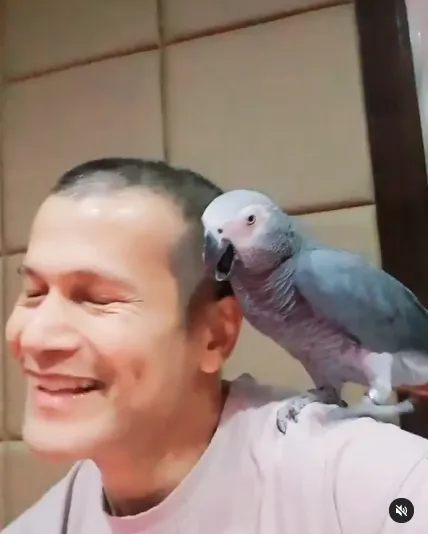 Potret Terbaru Adam Jordan yang Kini Tampil dengan Rambut Plontos, Santai di Rumah Bareng 'Kiko' Burung Peliharaan!