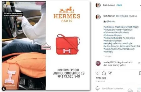 Sudah Seperti Sosialita, Ini 7 Koleksi Tas Mahal yang Dimiliki Lesti Kejora, Harganya Puluhan Hingga Ratusan Juta Rupiah!
