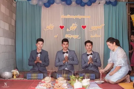 Viral 3 Pria Menikahi Satu Sama Lain di Thailand, Dapat Restu dan Dukungan dari Keluarga