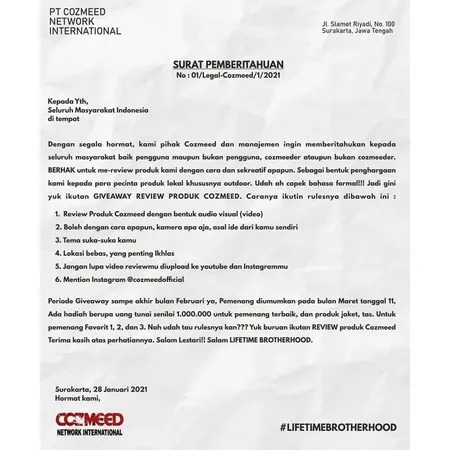 Viral Surat Keberatan Eiger Ini 9 Surat Ajakan Review Brand Lain Yang Bikin Ngakak M Kapanlagi Com