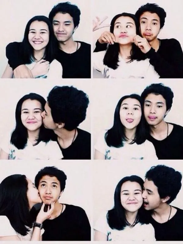 Saat berdua, Aaliyah dan pacarnya tak ragu untuk berbagi kecupan di pipi © Instagram.com