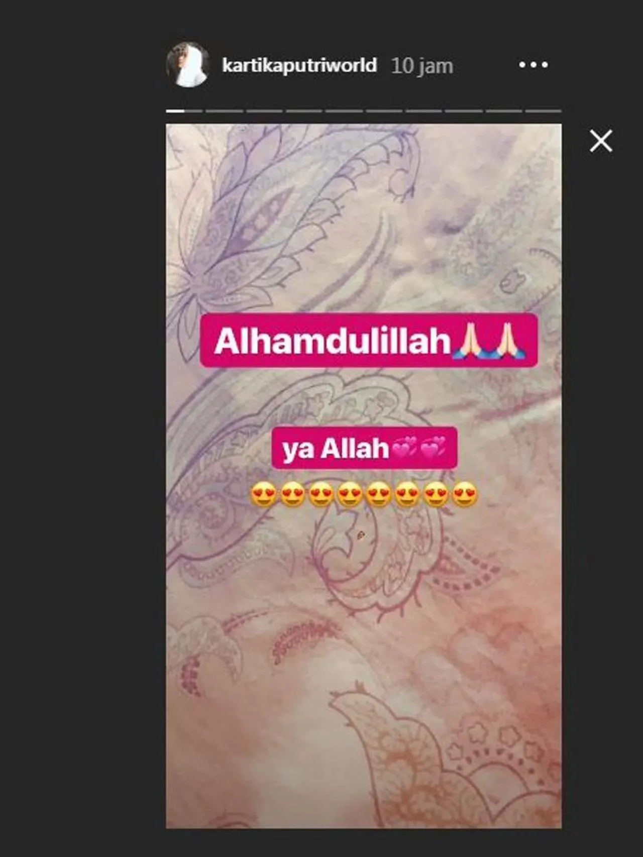 Story Kartika Putri © Instagram