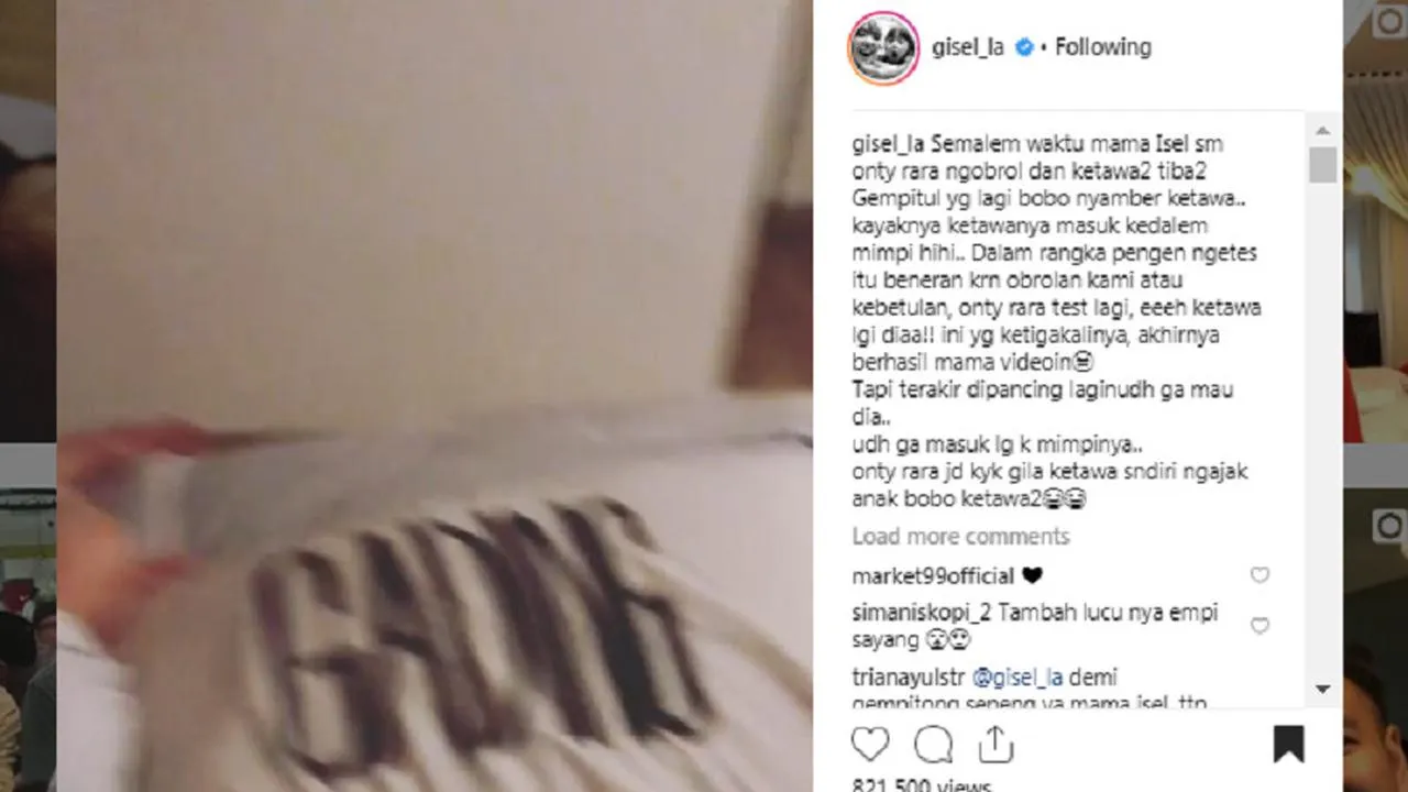 Bantal Gading © Instagram Gisel_la