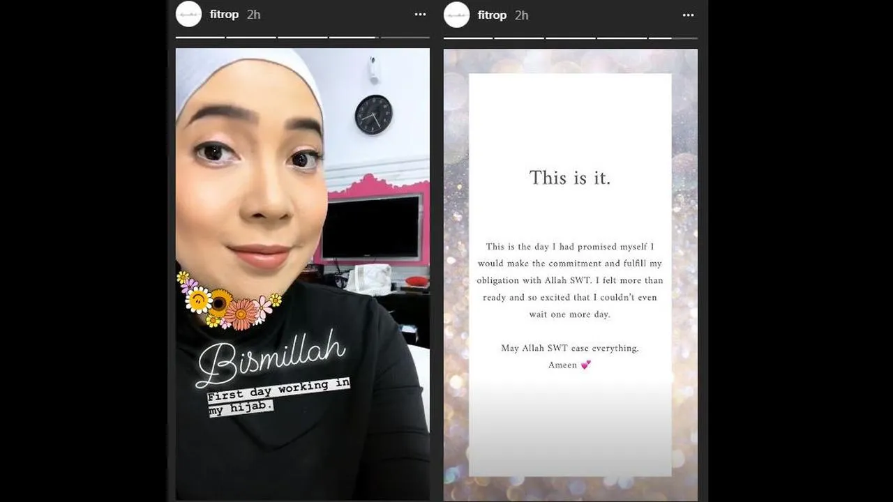 Fitri Tropica putuskan berhijab © instagram.com/fitrop