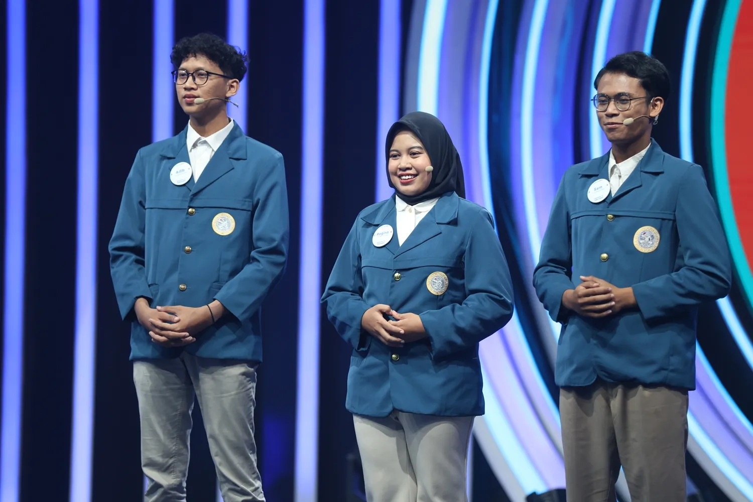 Adib, Regina dan Sam, perwakilan finalis tim UNAIR. (c) KapanLagi/Budy Santoso