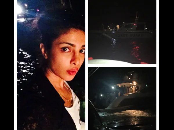 Kondisi kapal Priyanka yang menabrak karang di tengah laut. @filmibeat