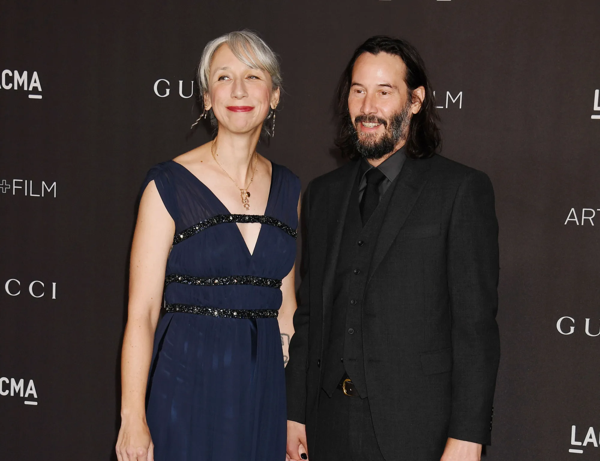 Keanu Reeves dan Alexandra Grant (cr: Splashnews.com)