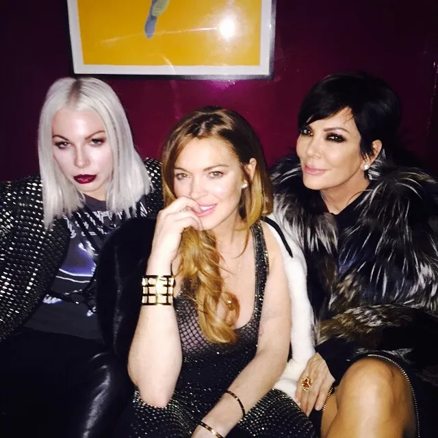 Kris Jenner dan Lindsay Lohan pesta bareng © Instagram/Lindsay Lohan