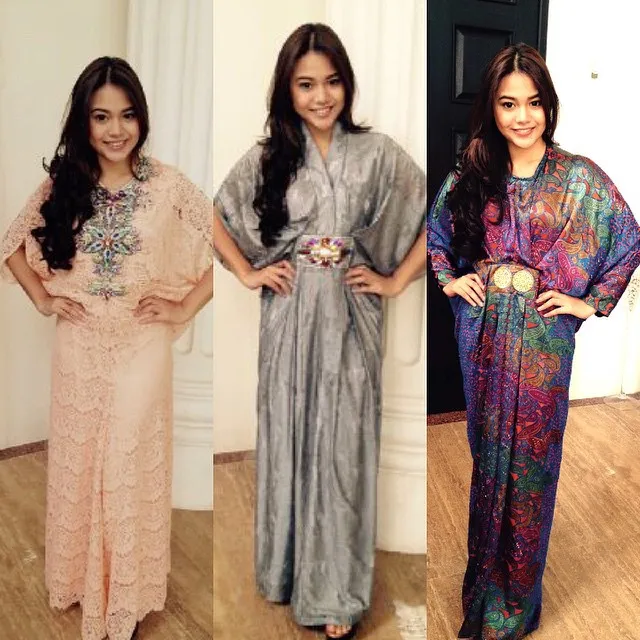 Aurel Hermansyah tampil bak putri Timur Tengah dengan balutan kain kaftan © Instagram/Anang Hermansyah