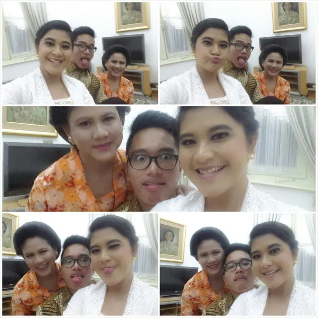Selfie gokil Kahiyang, Kaesang, dan Iriana / © Instagram