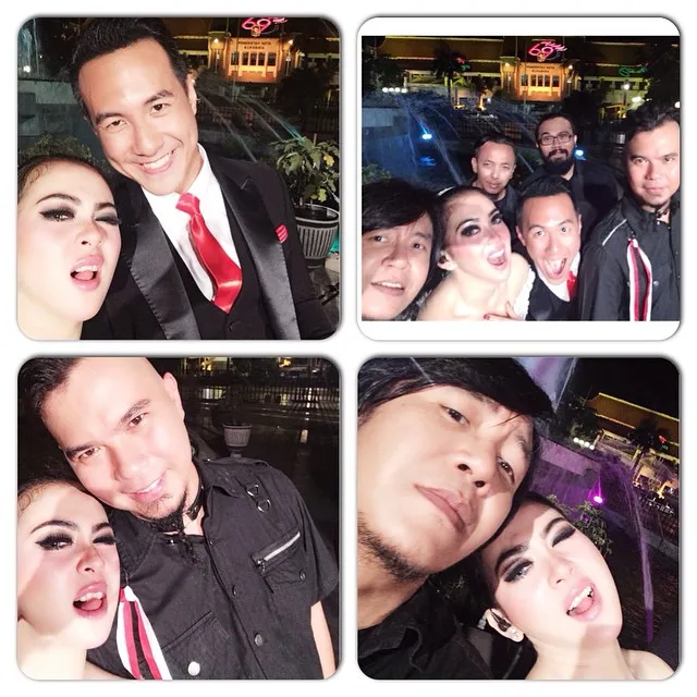 Syahrini selfie cantik bersama Ari Lasso, Ahmad Dhani dan Daniel Mananta. / Syahrini Official Instagram