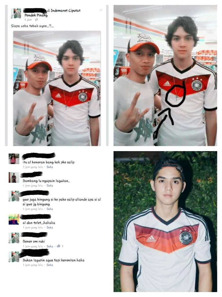 Foto Al Ghazali memakai kalung salib © Twitter