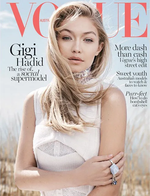 Gigi Hadid hiasi majalah Vogue Australia © Vogue Australia