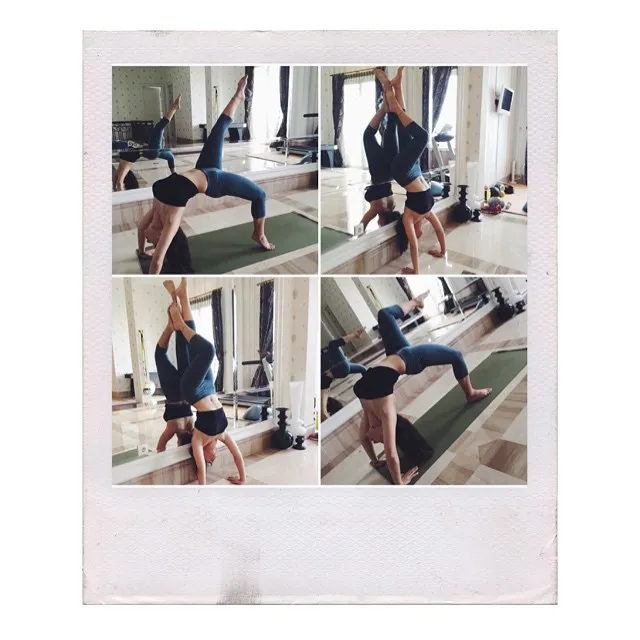 Dengan berlatih yoga, tubuh Nikita Willy semakin lentur. ©instagram Nikita Willy