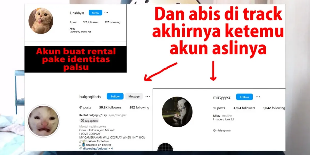 Menggunakan Identitas Palsu