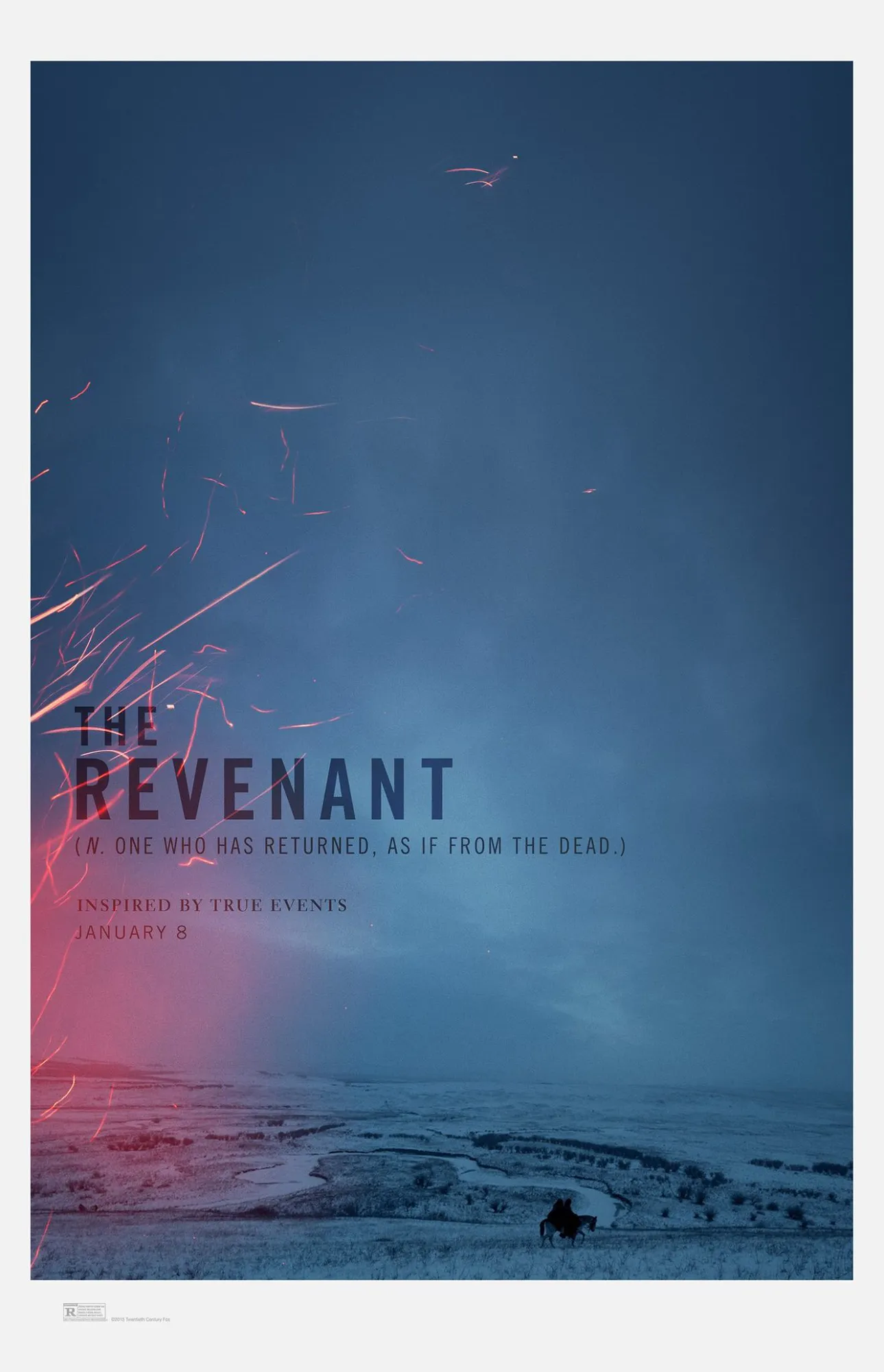 Poster The Revenant yang menunjukkan semangat Hugh Glass menemukan jalan pulang/©ew.com