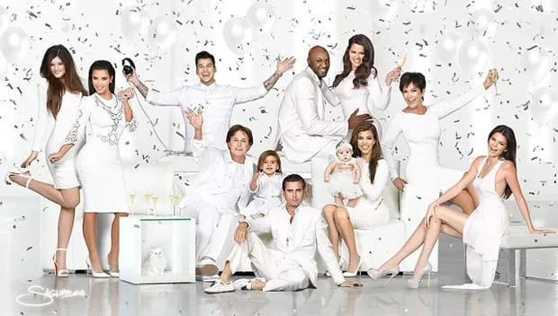 Foto kartu Natal keluarga Kardashian tahun 2013 © Instagram.com/kimkardashian