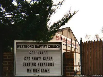 Gereja Baptis Westboro yang diprotes Get Shot. @facebook.com/getshotkicksass