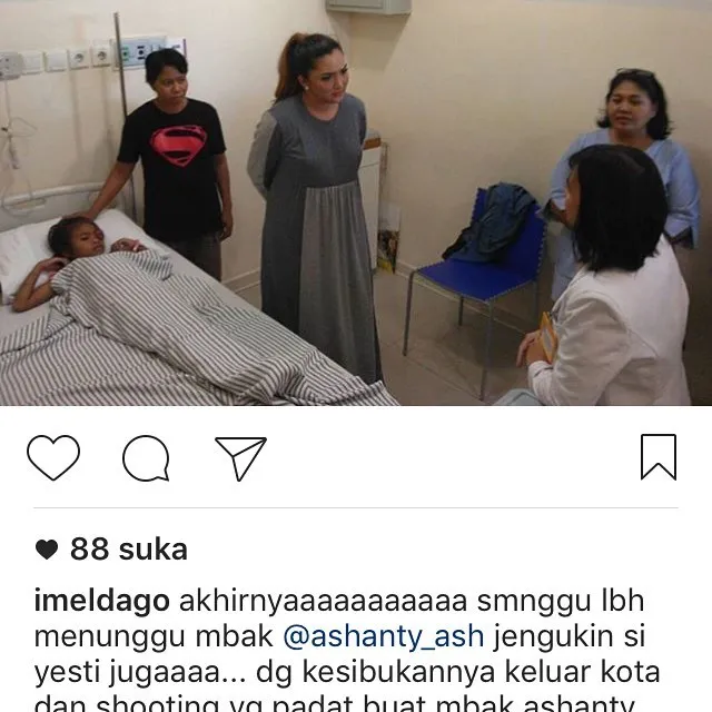 Ashanty pernah membantu anak kecil yang tak dikenalnya © Instagram.com/suwarsiha
