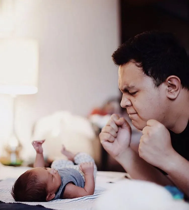 Tulus dan Baby Kawa © Instagram/andienippekawa