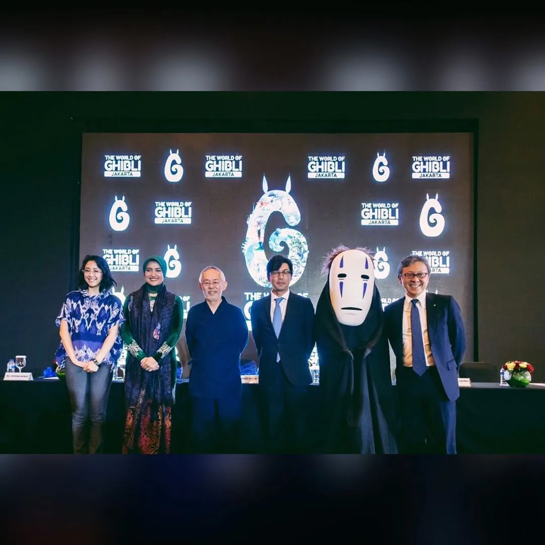 Sherina hadir di press conference 'World of Ghibli' © Instagram/theworldofghiblijkt