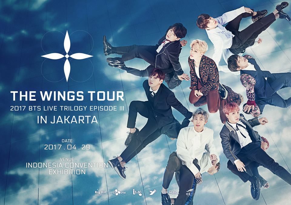 Konser BTS WINGS Tours in Jakarta akan diadakan pada tanggal 29 April 2017 © IME Asia