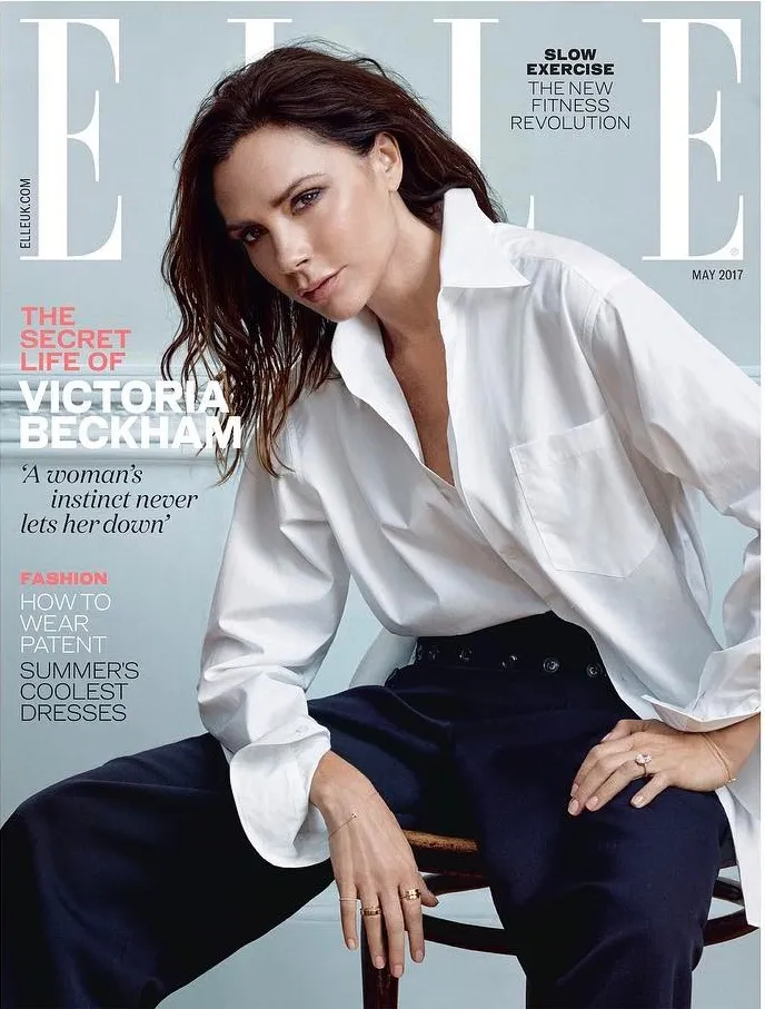 Victoria Beckham hiasi cover majalah Elle UK © Elle UK