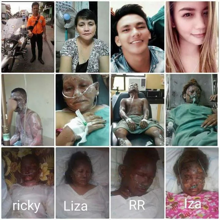Satu keluarga di Filipina hampir meninggal karena ledakan gas saat merayakan ulang tahun © Facebook.com/Ellaine Basha Alejo