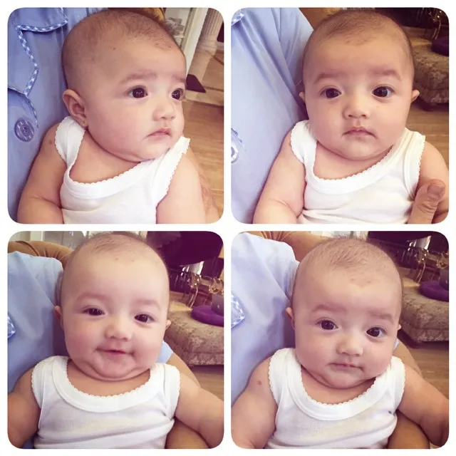 Ekspresi lucu baby Arsy saat kelelahan © Instagram/Ashanty