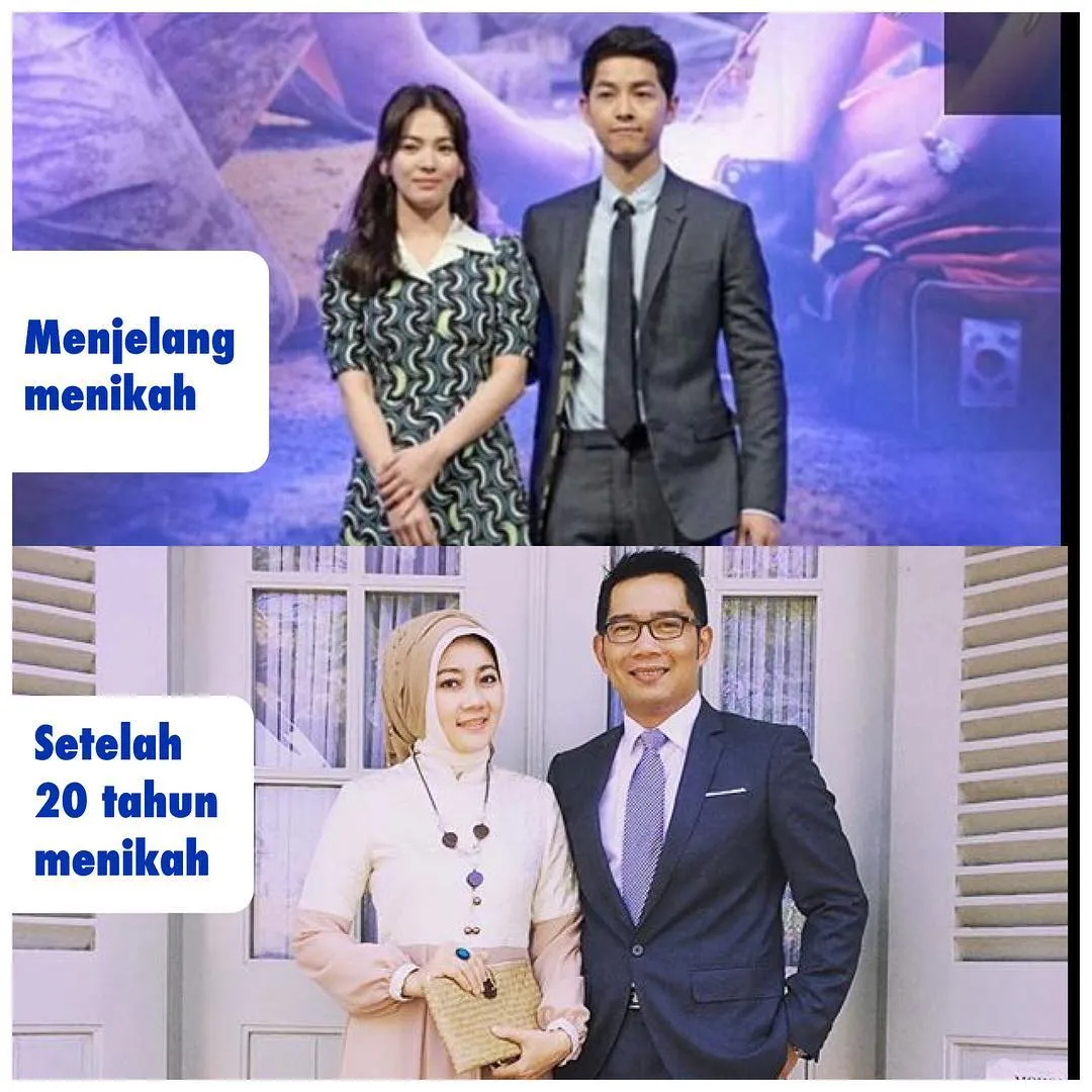 Beginilah penampilan Song Song Couple 20 tahun mendatang, agak melar sedikit © instagram.com/ridwankamil