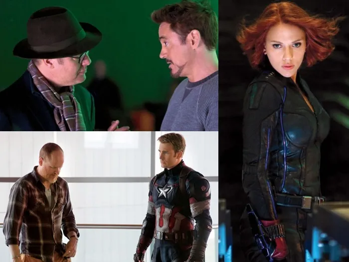 Potongan gambar terbaru Tony Stark, captain America, dan Black Widow © Marvel