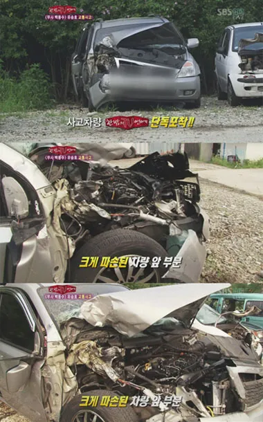 Mobil yang dikendarai Yoo Seung Ho saat terjadinya kecelakaan. ©allkpop