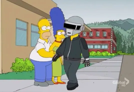 Penampilan Daft Punk dalam sebuah episode The Simpsons @nme.com