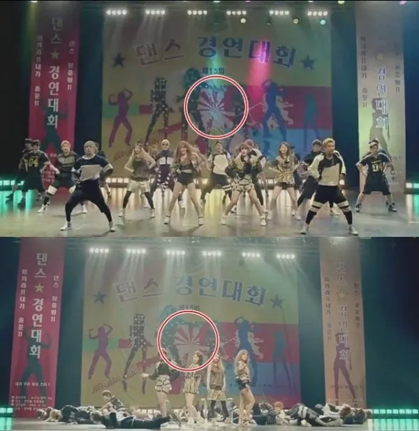 Simbol bendera 'matahari terbit' di MV T-Ara N4. Netizens Korea berlebihan? ©allkpop.com