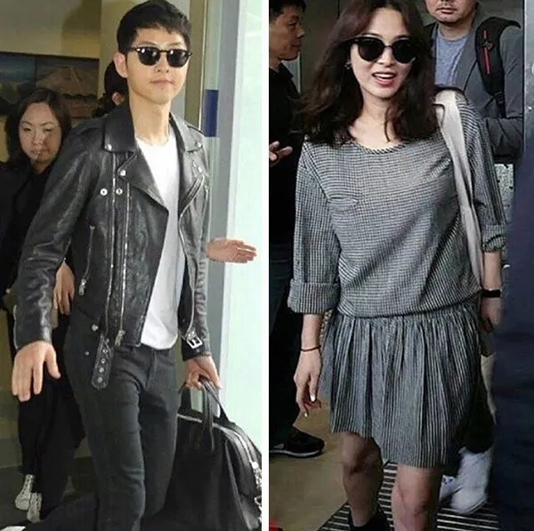 Airport fashion Song Joong Ki - Song Hye Gyo yang sangat kece! © Koreaboo