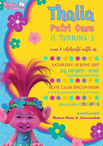 Ultah Thalia akan diselenggarakan sore nanti (10/6) pukul 4:00 WIB.