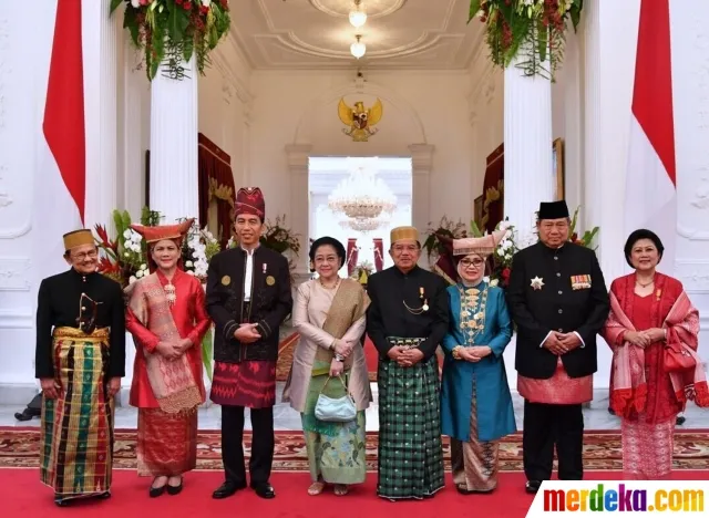 Para Presiden Indonesia berkumpul lengkap pada acara peringatan HUT RI © Biro Setpres