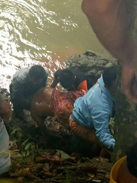 Jasad pria bernama Syarifuddin ini diketahui tidak tercabik-cabik © Facebook.com/Muhammad Hamzah Brc