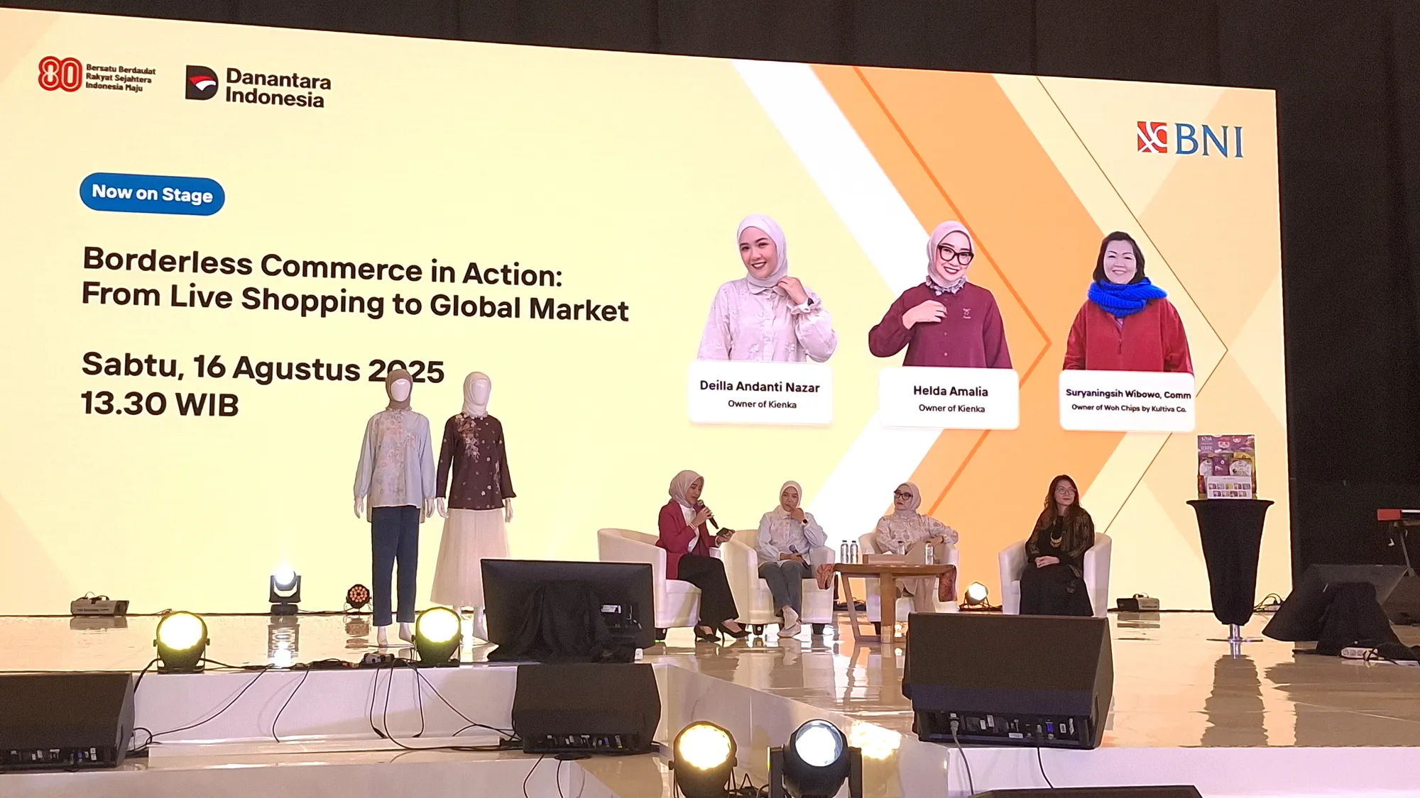 Talkshow “Borderless Commerce in Action: From Live Shopping to Global Market” di BNI wondrX 2025.