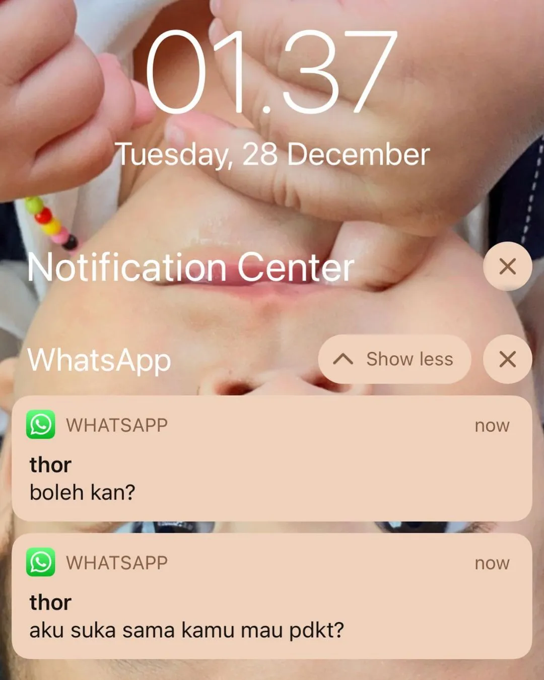 Chat Fuji dan Thariq Halilintar (Credit: Instagram/fuji_an)