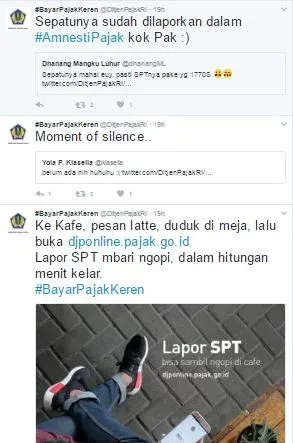 Twitter Ditjen Pajak juga gak kalah kekinian dan wajib difollow © twitter.com/DitjenPajakRI
