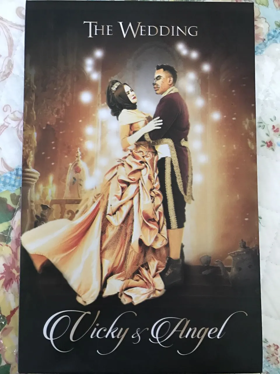 Cover undangan pernikahan Angel Lelga - Vicky Prasetyo. © dok. istimewa