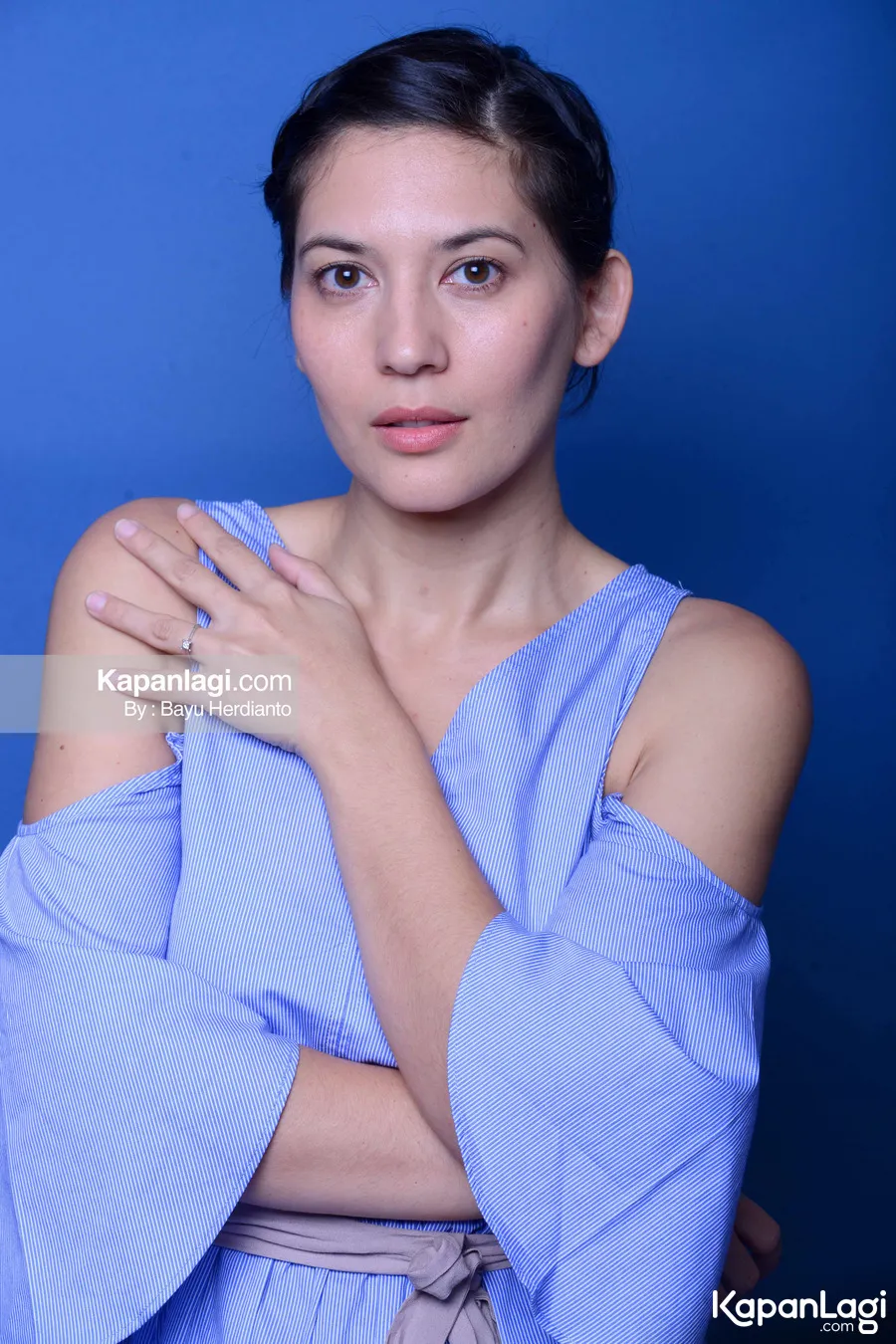Hannah datang wawancara naik ojek online © KapanLagi.com®