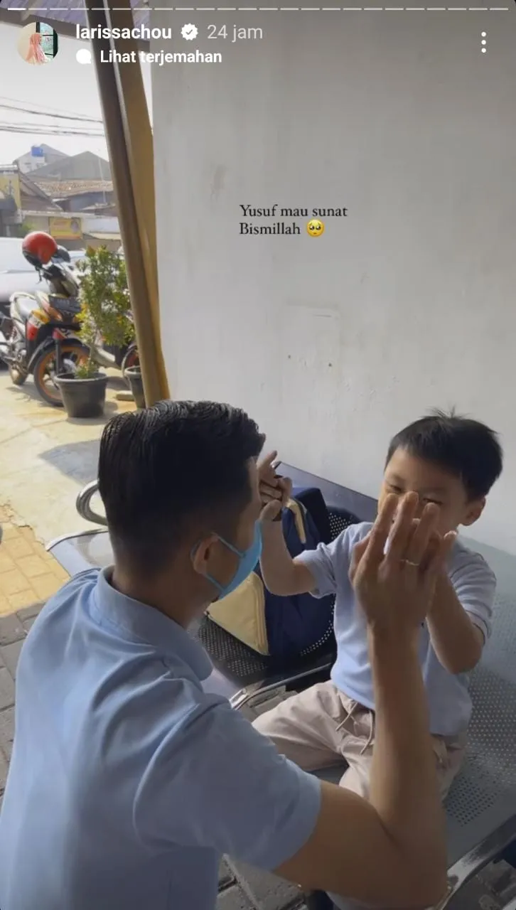 Ikram Rosadi suami Larissa Chou Bikin Yusuf Semangat (credit: instagram/larissachou)