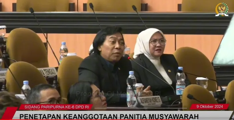 Potret Komeng ditugaskan di Komiter II DPD RI (credit: Youtube.com/DPD RI)