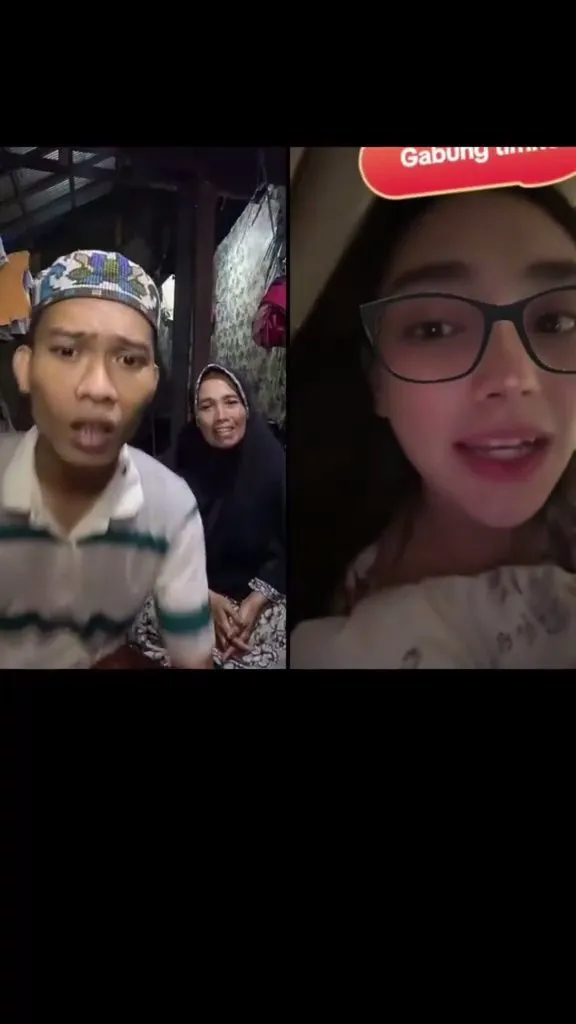 Momen Celine Evangelista beri hadiah umrah (credit: tiktok.com/Restu Emak)